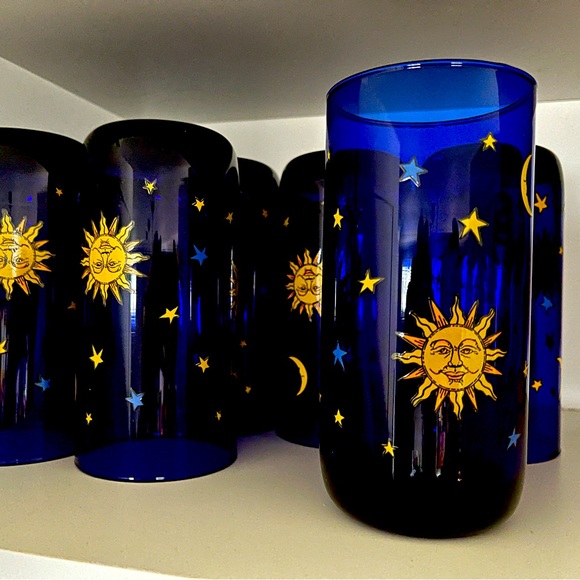 Vintage Libbey Cobalt Blue 16oz Tumbler Drinking Glass - Picture 1 of 3